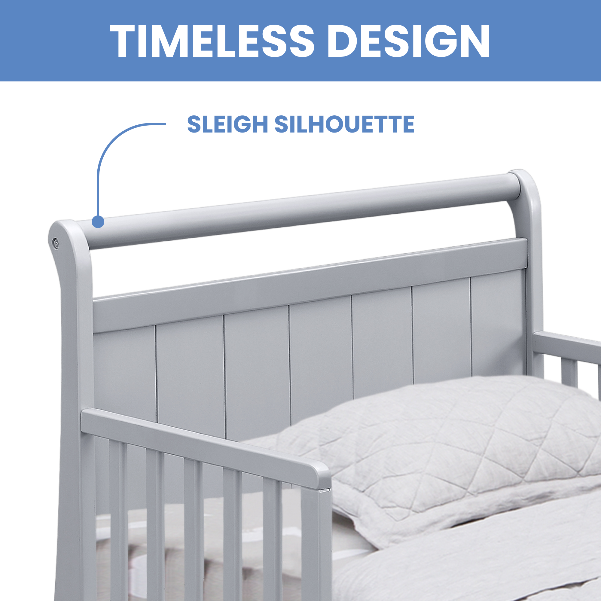 Wood Sleigh Toddler Bed - Delta Children